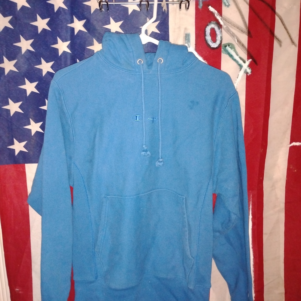 Champion Men's Blue Hoodie